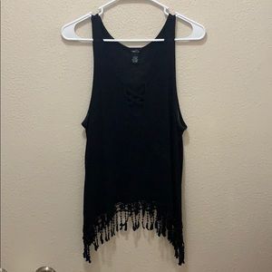 Black tank top